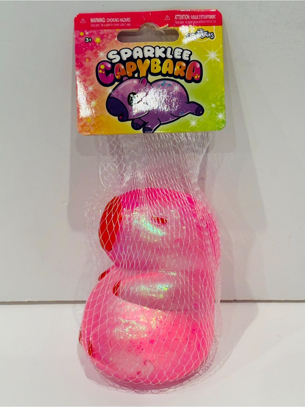 Orb Curiosities Sparklee Capybara Pink Squishy Fidget Toy
